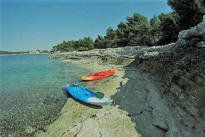 1.5-hour Clear Kayak Rentals: Explore Verudela Cave & Islands - Stoja Bay and the underwater viewing trick (it’s not just marketing)