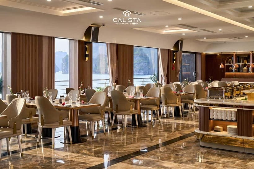 2D1N Halong Bay 6-Star Cruise: Fine Dining, Cave & Kayaking - Sunset on Board: Cooking Class, Night Views, and Fine Dining
