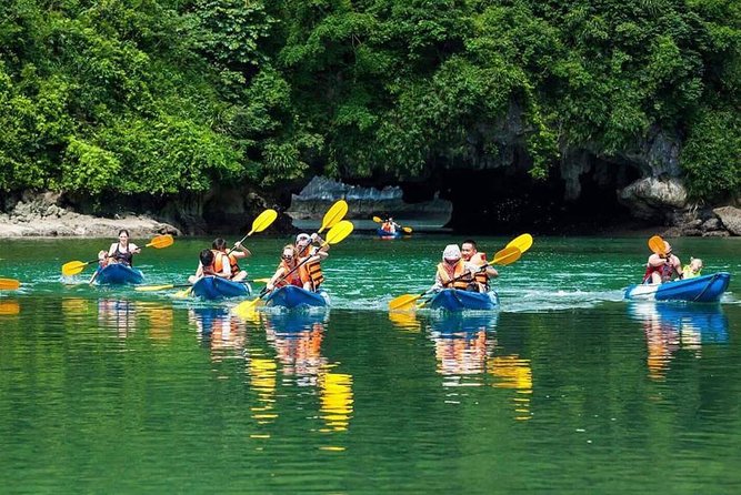 3-Day Cruise on Ha Long Bay with Kayaking, Swimming, Cooking Class,... - Sung Sot Cave and Ti Top Island: The Scenery Hits Early