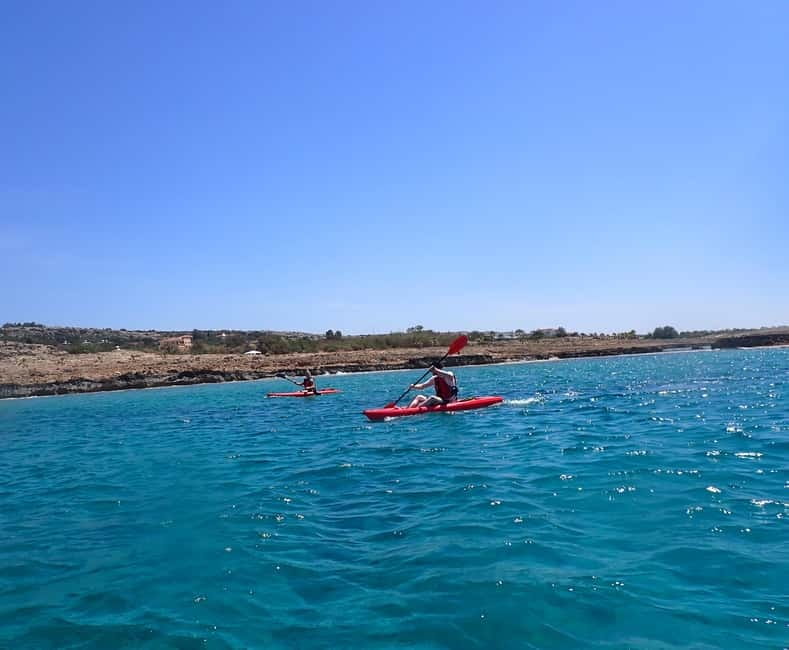 4-hour Ayia Napa SeaCaves Guided Kayaking from Limnara beach - Inside the Caves: White Sand, Light Blue Water, and Limited Space