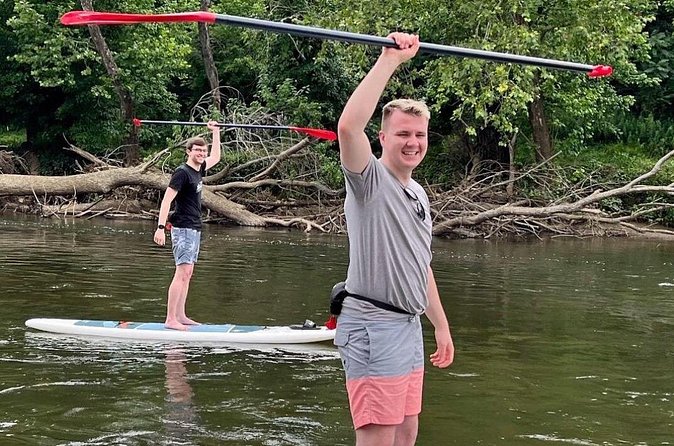 7 Mile Guided Paddleboard Tour On The French Broad River in Asheville - The SUP basics lesson: what to listen for before you stand up