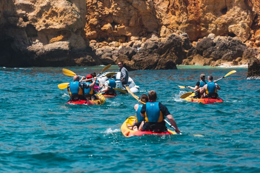 Albufeira Marina: Benagil Cave to Marinha Beach Kayak Tour - Swim Breaks When the Sea Allows It