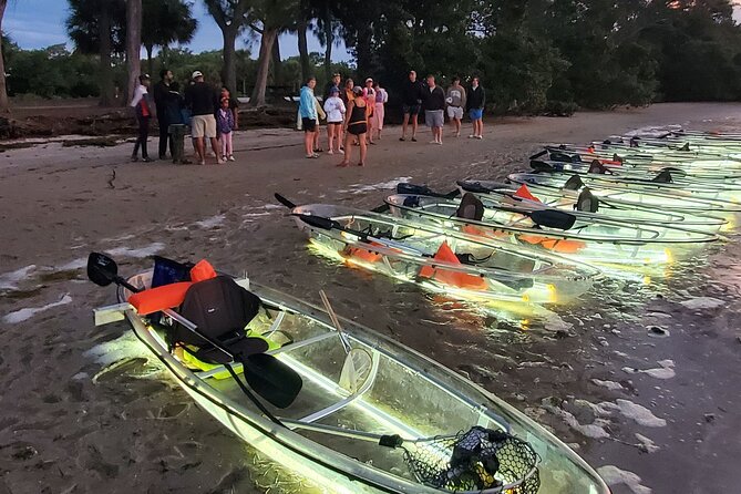 Anna Maria Island - Clear Kayak LED Night Glass Bottom Tour - Meeting at Kingfish Boat Ramp and what happens during 1 hour 15