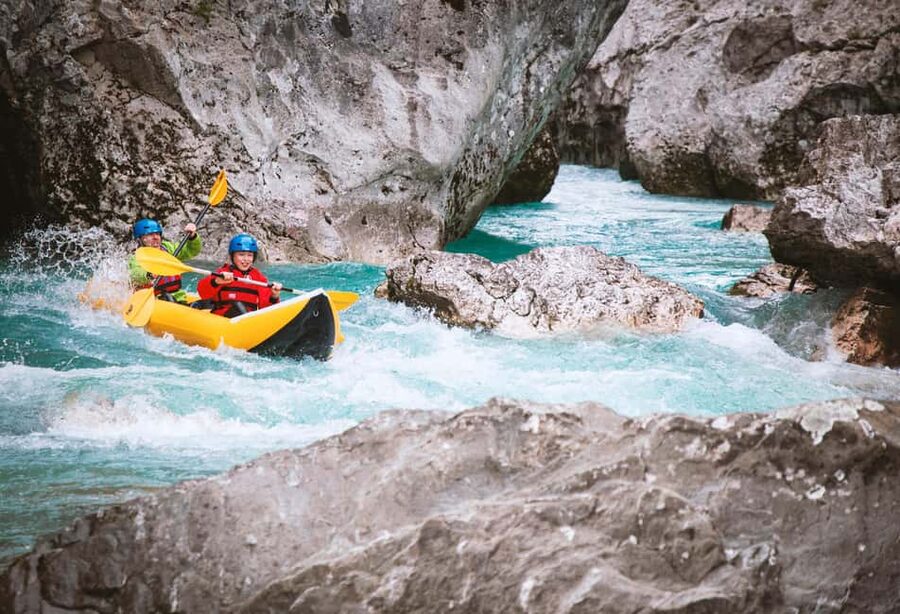 Austria, Salza river "Double Ducky" kayak adventure - From Saggraben to the river: how the trip runs hour by hour
