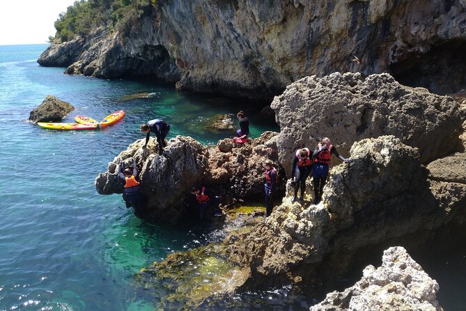 Award Winner Premium Kayak and Coasteering Adventure with Lunch - Forte de Santa Maria da Arrábida: mountain-top views and coasteering energy