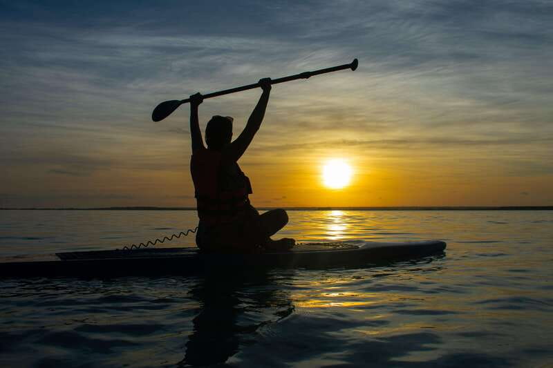 Bacalar: Sunrise Paddleboard Tour with Floating Picnic - The second cenote stop and swim break: Stromatolites, corals, and the cool-off you need