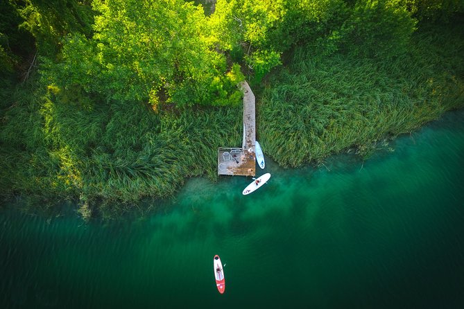 Bacina Lakes Stand-Up Paddle Board Tour - First turns on Sladinac Lake (practice before the real route)