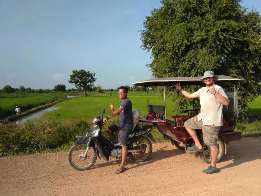 Battambang,Tuktuk and kayak, BambooTrain ,Wat Banan,Bat cave - Tuk-tuk + kayak: a smart way to see Battambang beyond town