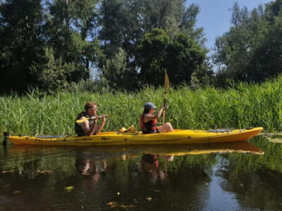 Belgrade: Great War Island Kayak Adventure - Starting at Ušće: the pontoon setup and how to prep