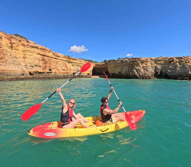 Benagil: 1:30Hour Kayak Rental with Private Parking - What you actually get: kayak, life jacket, waterproof bag, instruction
