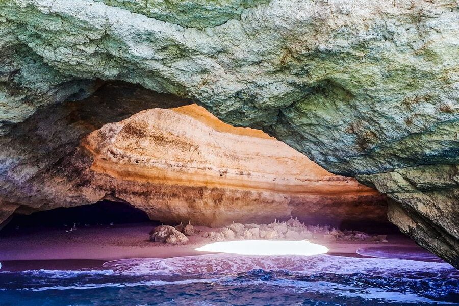 Benagil: Benagil Caves and Secret Spots Guided Kayaking Tour - Benagil Sea Cave Stop: The Photo Moment, Plus How to Navigate It
