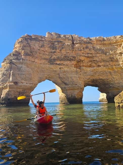 Benagil Cave: Guided Kayak Tour with Caves and Cliffs - Effort level: beginner-friendly, but not effortless