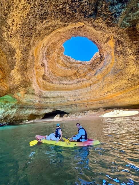 Benagil Cave - Kayak Guided tour - The route along the Algarve coast: coves, algars, and tunnels