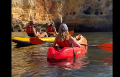 Benagil: Guided Kayak Tour inside caves and Praia da Marinha - Your 2-hour route in 7 stops: Benagil Beach to Praia da Marinha