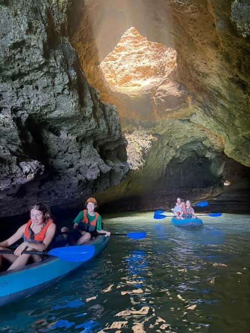 Benagil: Guided Kayak Tour inside caves and Praia da Marinha - Praia da Marinha From the Water: That Rock That Looks Impossible