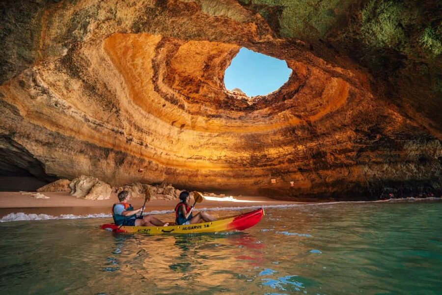 Benagil: Guided Kayaking Tour to the Benagil Cave - Meeting SecretAlgarve: The Hill-Top Office and Summer Parking Reality