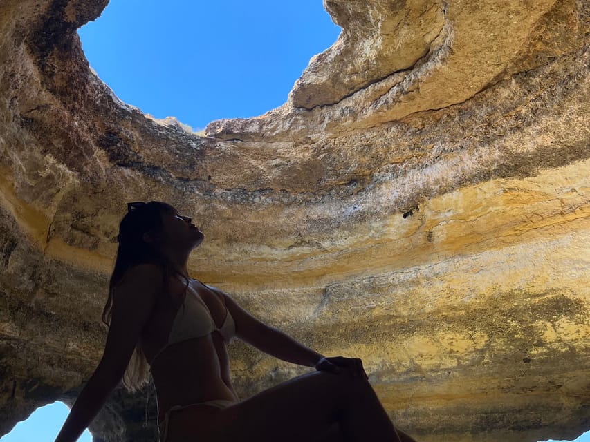 Benagil: Guided Sunrise Kayak Tour with Licensed Guide - Praia da Marinha break time: where the coastline does its best impression