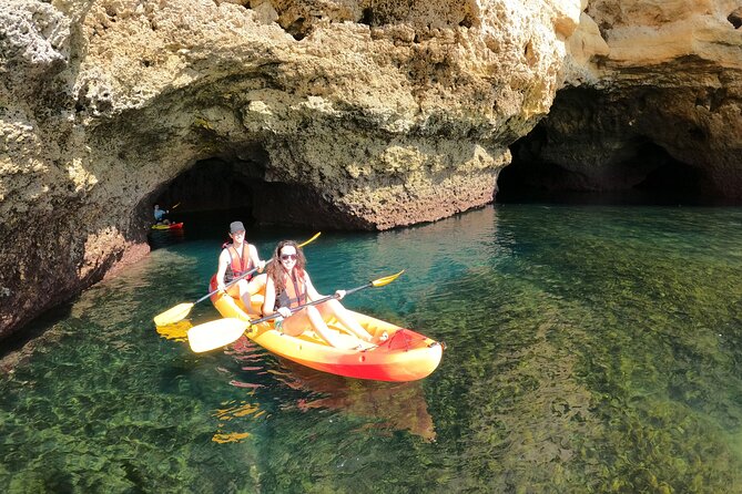 Benagil Kayak - Stop 2: Praia da Marinha, shifting from cave walls to open-coast views