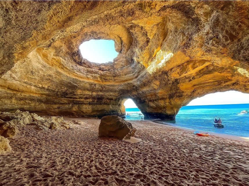 Benagil: Sunrise kayak tour Benagil caves and secret spots - The swim break: cool off, but only when conditions fit