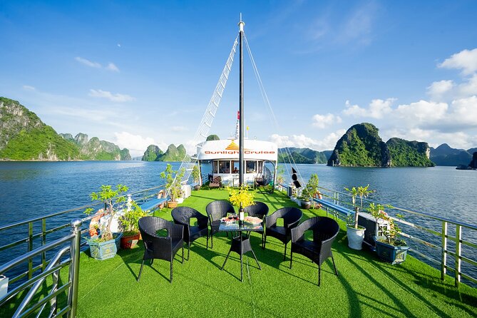 Best Price Halong 5 Star Day Cruise Buffet, Pool ,Sunset party - Hang Luon Cave: Optional Kayak or Sampan Time