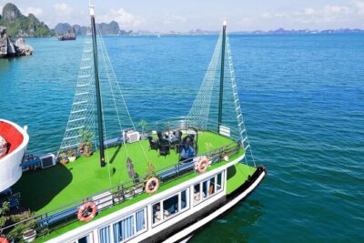 Best Price Halong 5 Star Day Cruise Buffet, Pool ,Sunset party - Lunch on a Boat That Actually Has Options