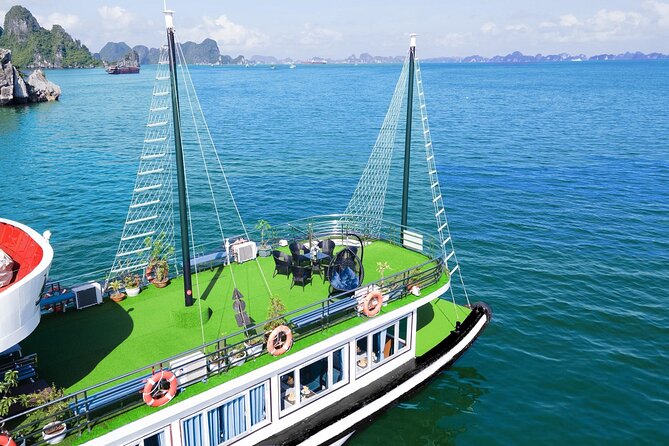 Best Price Halong 5 Star Day Cruise Buffet, Pool ,Sunset party - Lunch on a Boat That Actually Has Options