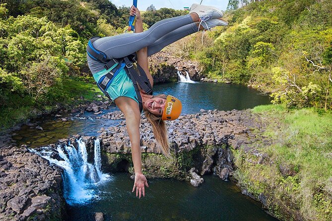 Big Island 9-Line Zipline Experience Plus Private Waterfall Swim - Umauma zip and swim: what the day actually feels like
