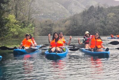 Blue Eye Kayak , Walking Tour & Lekursi Castle - Stop 1: Blue Eye Spring Walk, Foot-Dipping, and Photo Reality