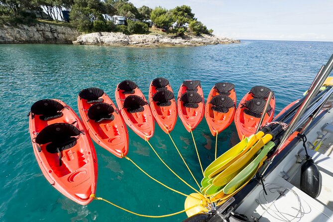 BOAT & KAYAK! Sea Adventure - Snorkeling & Cliff Jumps - Muzil peninsula and rocky sea passageways: the part you cannot replicate alone