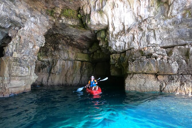 BOAT & KAYAK! Sea Adventure - Snorkeling & Cliff Jumps - The boat tow plus kayak start: less fuss, more time in the good parts