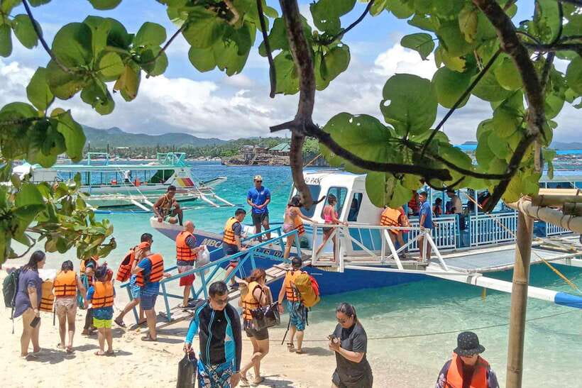 Boracay: Island Hopping with Crystal Kayak & Helmet Diving - Island Hopping by Traditional Boat: The Coastline Portion