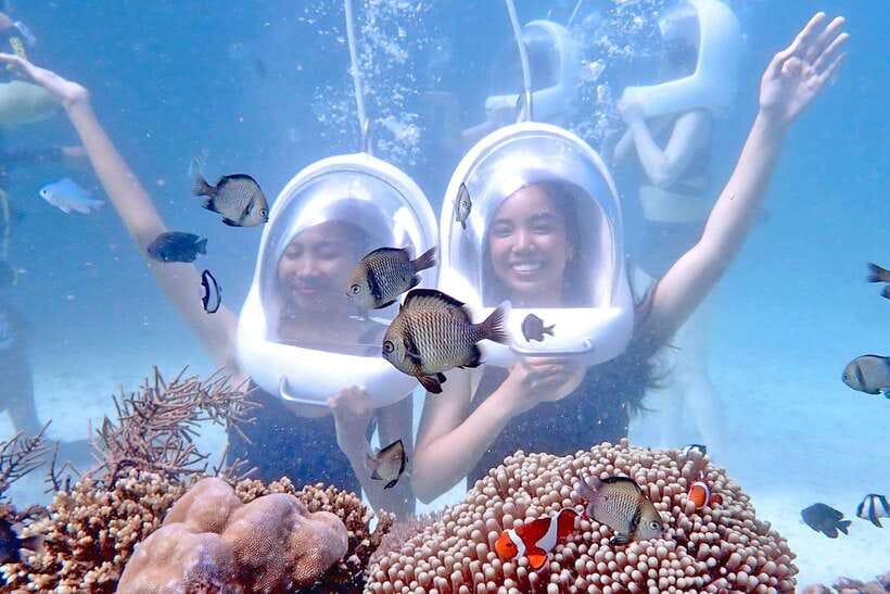 Boracay: Island Hopping with Crystal Kayak & Helmet Diving - Helmet Equipment Reef Walking: 20 Minutes on the Ocean Floor
