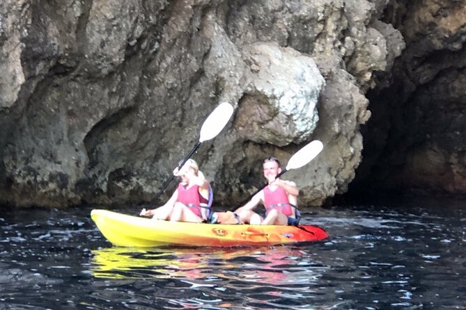 Breathtaking guided Kayak tour from Sant Elm the bay of Cala en Tió - What you see out there: caves, cliffs, and Dragonera stories