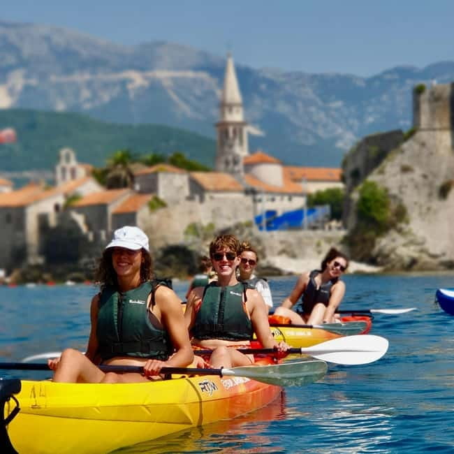 Budva: 3-Hour Paddle Board or Kayak Tour to Coastal Caves - Budva coastline from sea level: why caves feel worth it