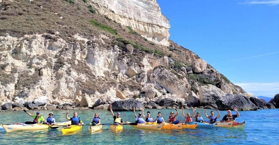Cagliari: Guided Kayak Excursion in the Gulf of Cagliari - Cala Fighera and the caves strategy: short swims with a guide in charge
