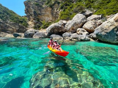 Cala Granadella: Cala en Caló Sea Cave Snorkel & Kayak Tour - Cala en Caló snorkeling stop: turquoise water with a sea cave twist