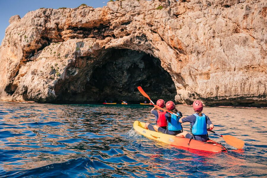Cala Varques: Guided Sea Caves Kayak & Snorkeling Expedition - The sea caves and cliffs: Cova des Coloms, Falco cave, pirate caves