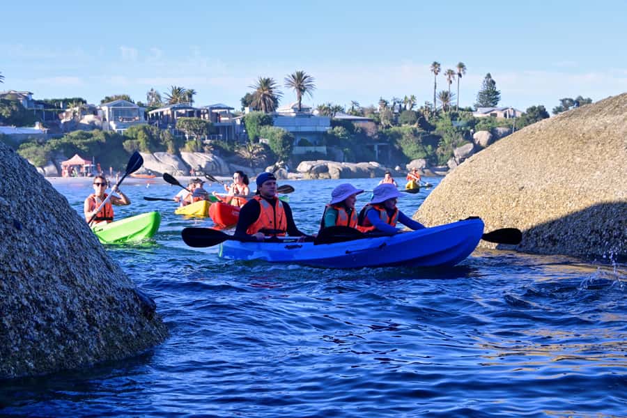 Cape Town: Guided Kayak Tour of Clifton Beaches & The Coast - Paddling across Clifton Bay: Clifton 4th to Clifton 1st