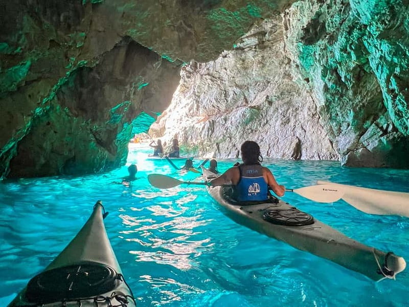 Capri: Caves and Beaches Kayaking Tour with GoPro Photos - Kayaking Capri Instead of Watching It Go By