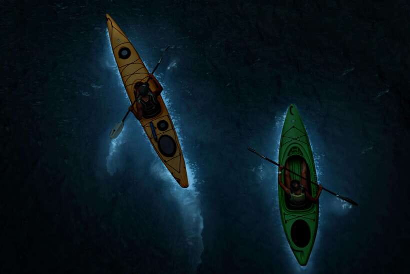 Cat Ba: Sunset and Night kayak with bioluminescent plankton - The Floating Home Moment at Around 17:00