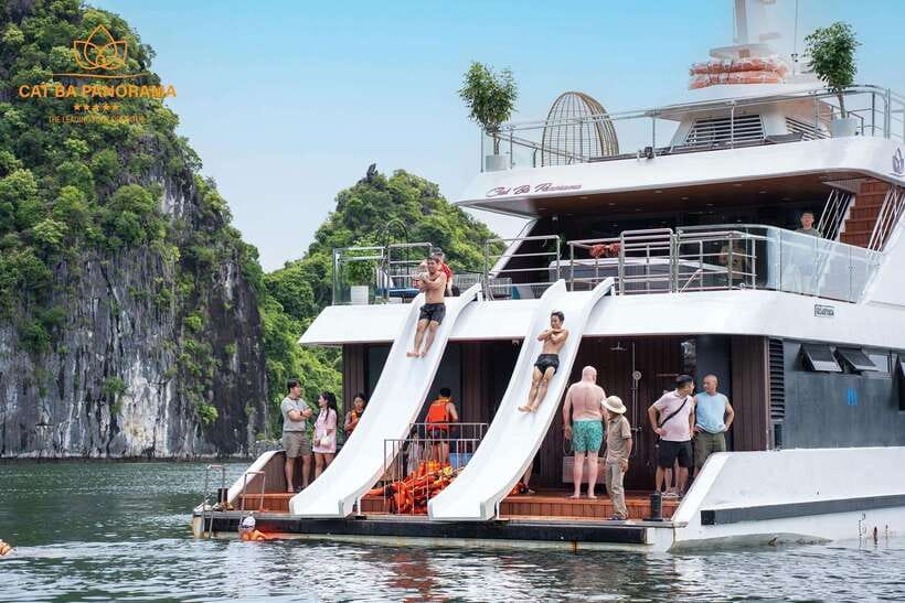 Cat Ba: Sunset on Lan Ha Bay with Sunset Party - Cai Beo floating village: the oldest life on water you’ll see nearby