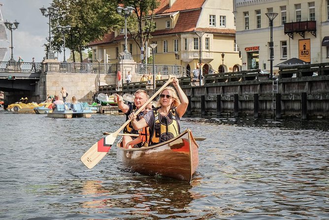 Cedar canoe tour in Klaipeda - ideal for Cruise Ship travelers. - The Meridian ship on the Dane River: from school vessel to restored restaurant