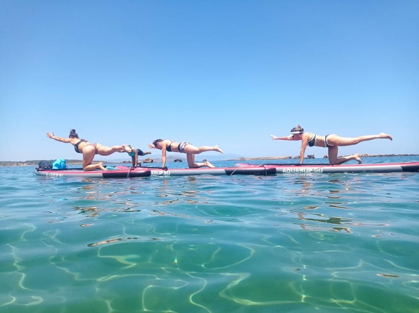 Chania: Morning or Sunset Stand-up Paddleboard Pilates - SUP Paddleboard Pilates at Nea Chora Beach: What It Feels Like in Real Life