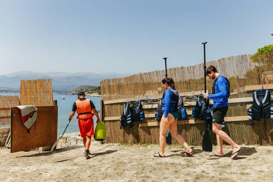 Chania: Stand-Up Paddleboard Small Group Tour - Marathi Bay route: rock formations, 360° views, and calm-water confidence