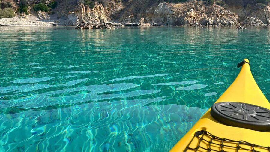 Chia: kayak tour to Tuerredda with snorkeling - The meeting point: Ittiturismo Antica Pescheria car park