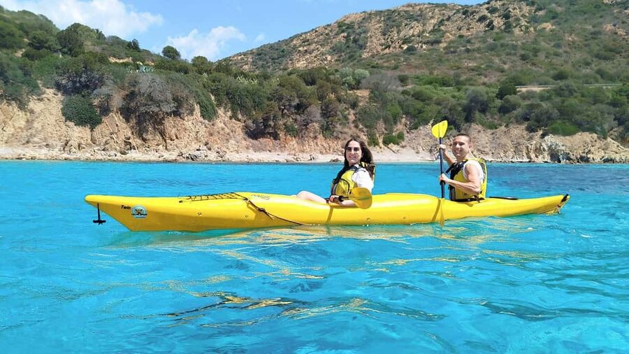 Chia: kayak tour to Tuerredda with snorkeling - The return route: fishermen’s lagoon on the way back