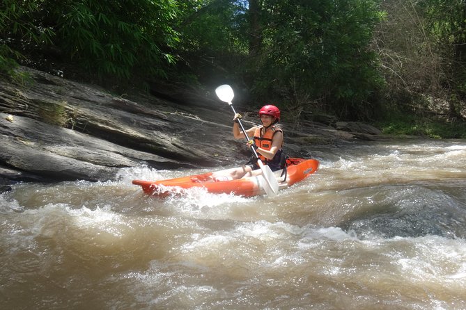 Chiang Mai: Jungle Kayak Adventure with Rapids & Elephants - 45-minute drive to Mae Wang: starting calm before the paddling