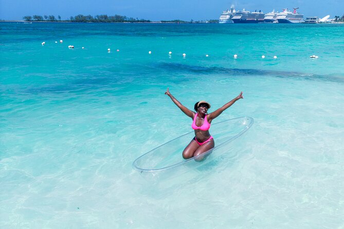Clear Kayak Photoshoot+Free Cocktail Nassau, Bahamas - Your Deliverables: 6 Edited Photos, Raw Files, and a 30+ Second Video