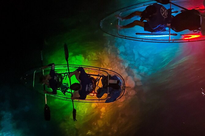 Clear Kayak Sunset Glow Tour - What the LED Lights Reveal Under Your Kayak