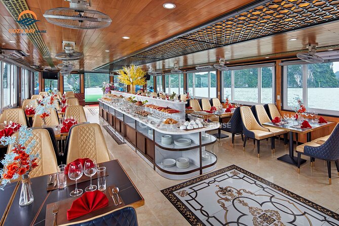 Cozy Bay Halong 5-Star Day Cruise, Buffet, Cave, Kayak, Swimming - Quick hits before you go